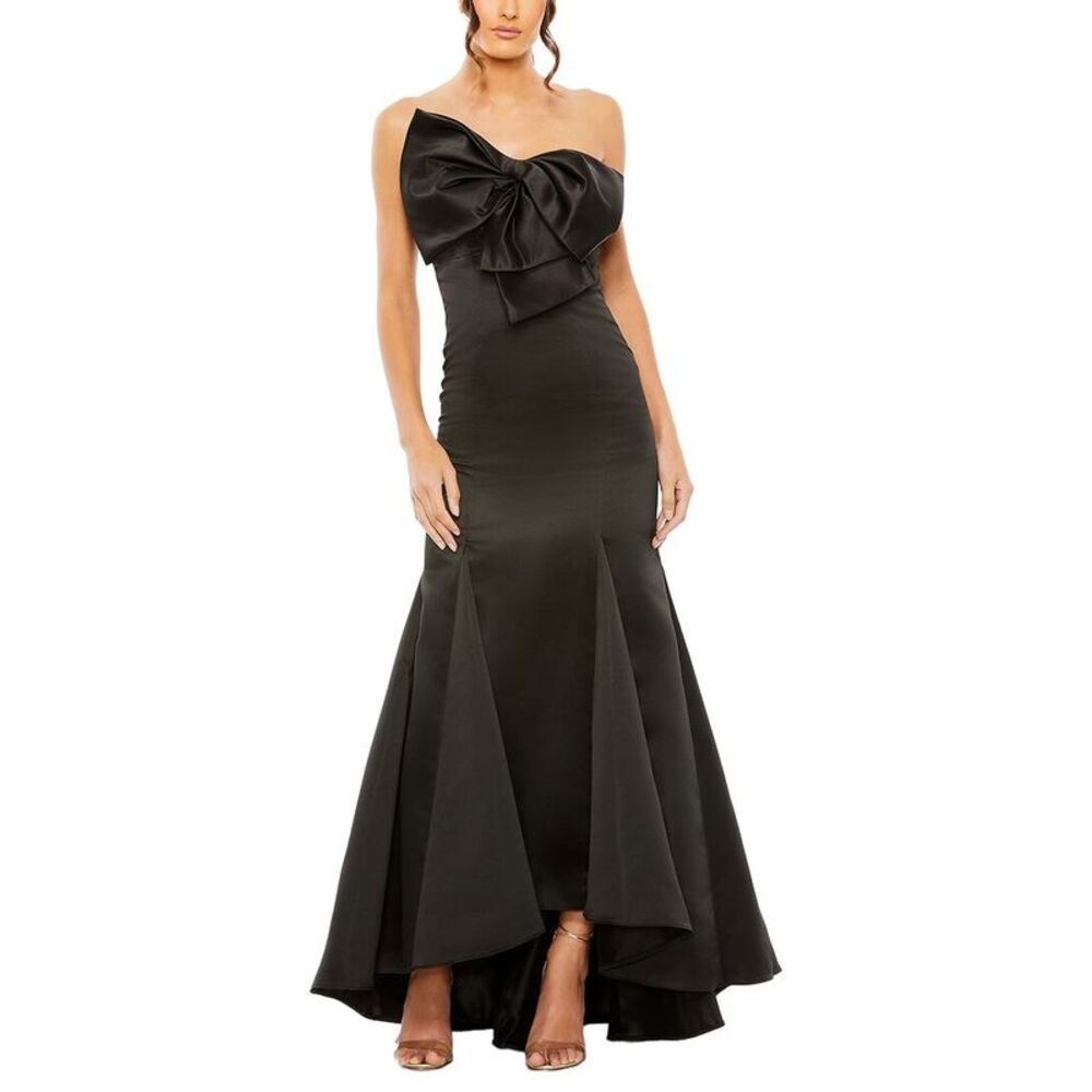 Mac Duggal Womens Bow Long Dress